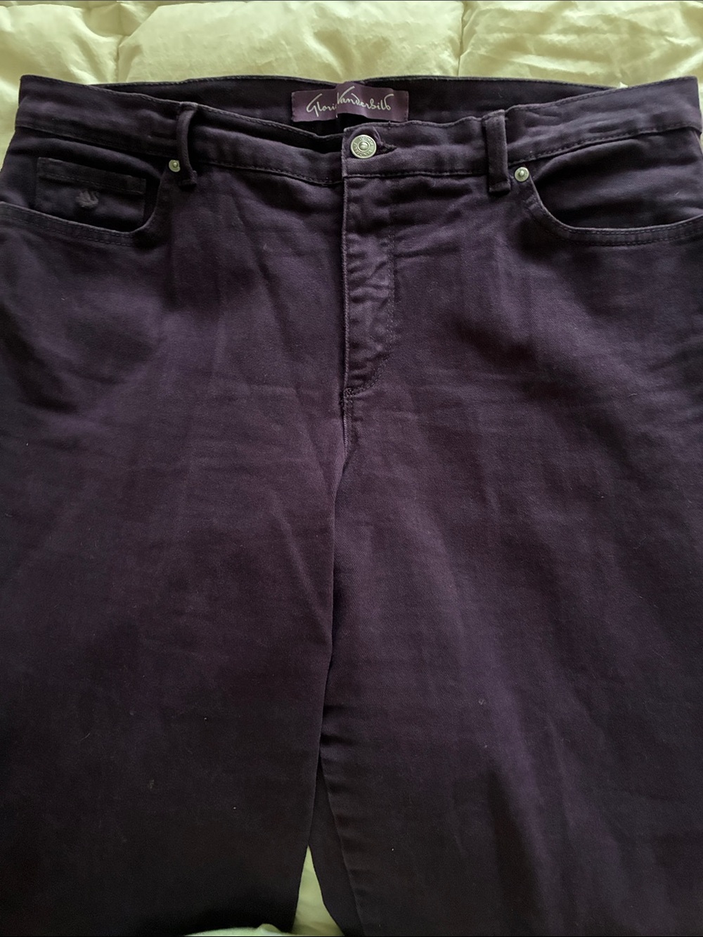 Gloria Vanderbilt Deep Plum Straight Leg Jeans 14 Short